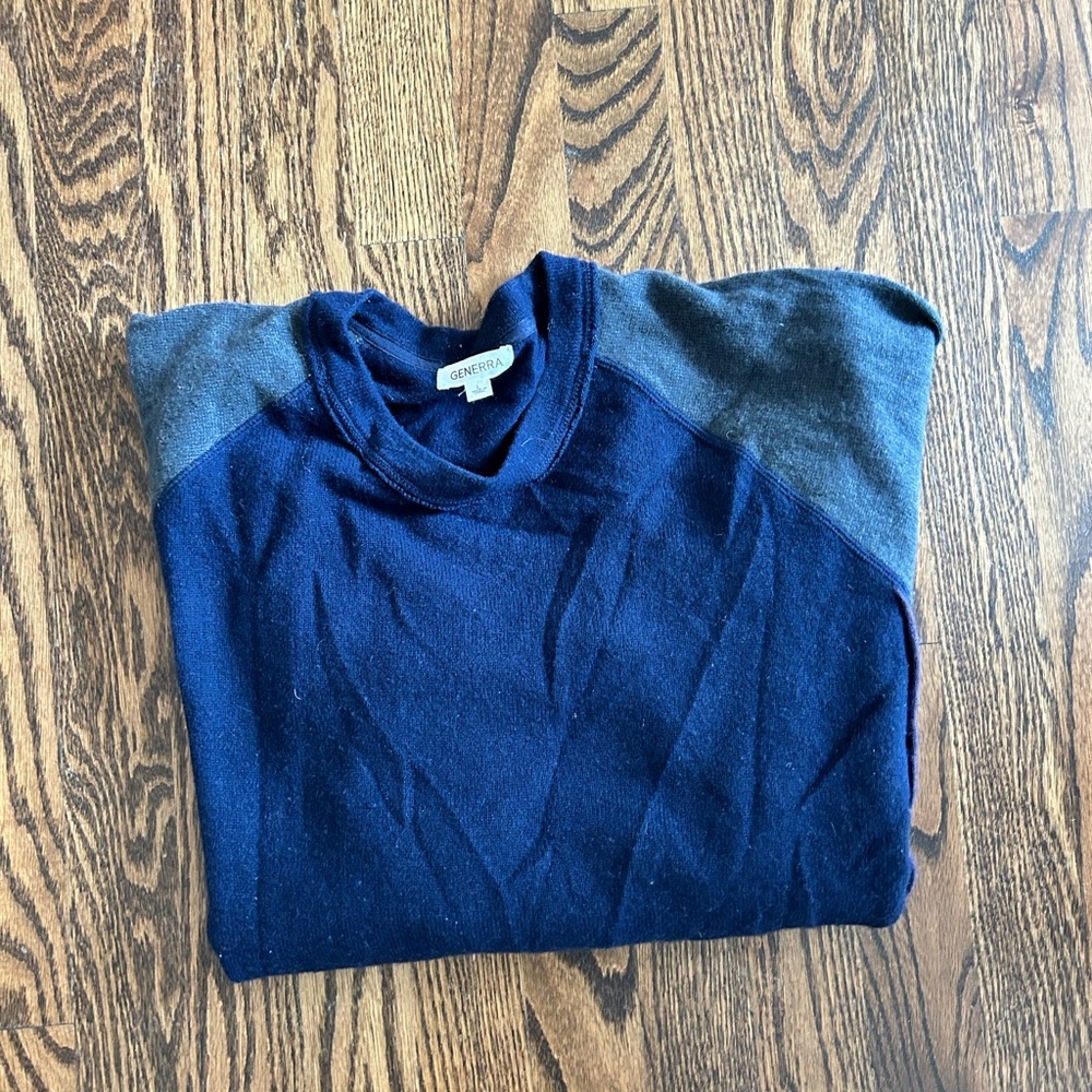 Generra sweater multi panel men’s 100% cashmere